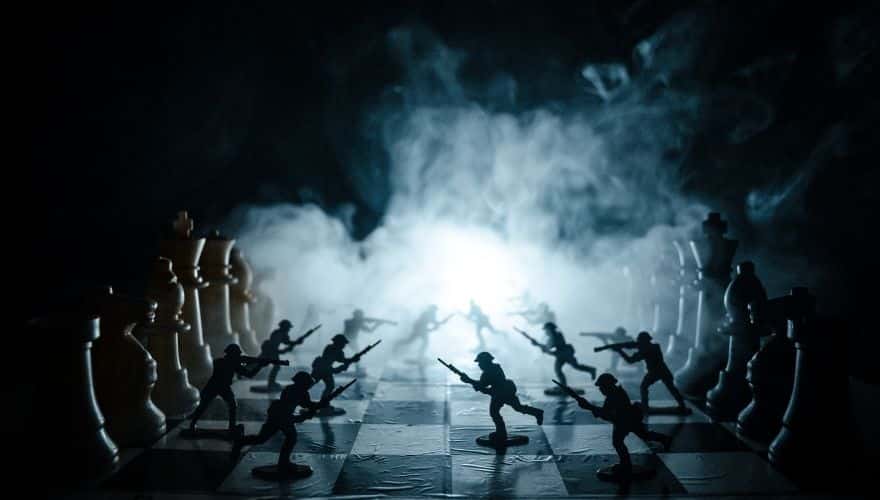 juego de ajedrez guerra civil