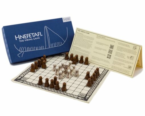 Juego Vikingo - Hnefatafl - Piezas de resina y superficie de juego de lino