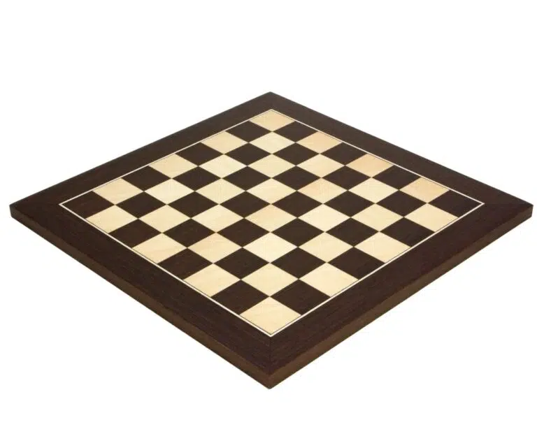 Tablero de ajedrez de lujo en madera de wengué y arce