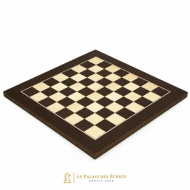 Tablero de ajedrez de lujo en madera de wengué y arce