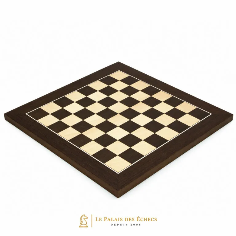 Tablero de ajedrez de lujo en madera de wengué y arce