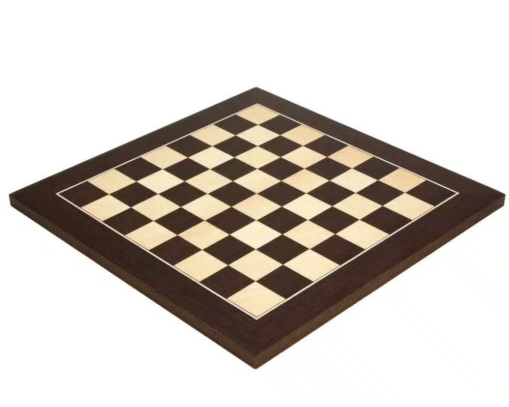 Tablero de ajedrez de lujo en madera de wengué y arce