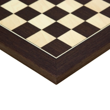 Tablero de ajedrez de lujo en madera de wengué y arce