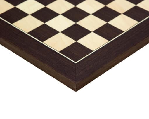 Tablero de ajedrez de lujo en madera de wengué y arce