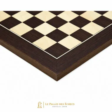 Tablero de ajedrez de lujo en madera de wengué y arce