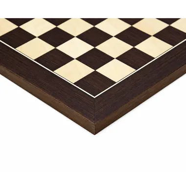 Tablero de ajedrez de lujo en madera de wengué y arce