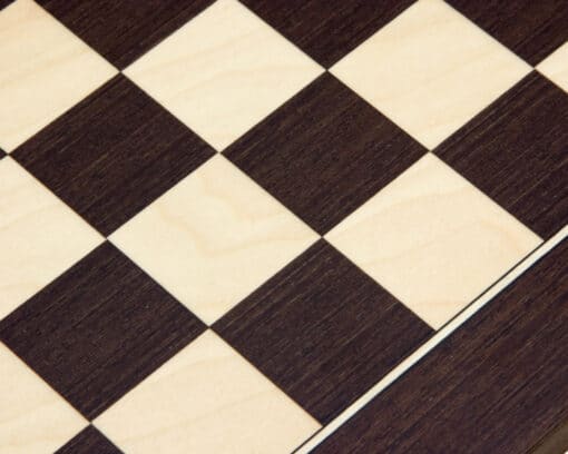 Tablero de ajedrez de lujo en madera de wengué y arce