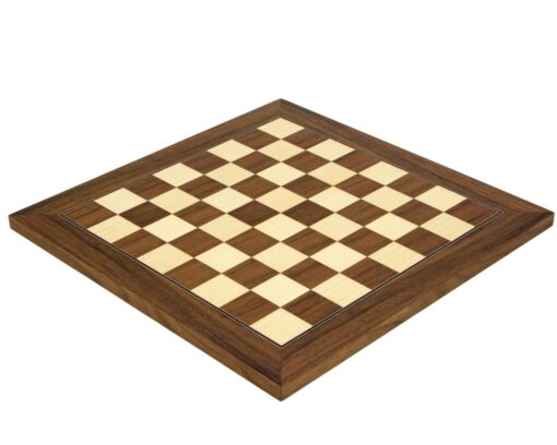 Tablero de ajedrez de lujo de nogal y arce