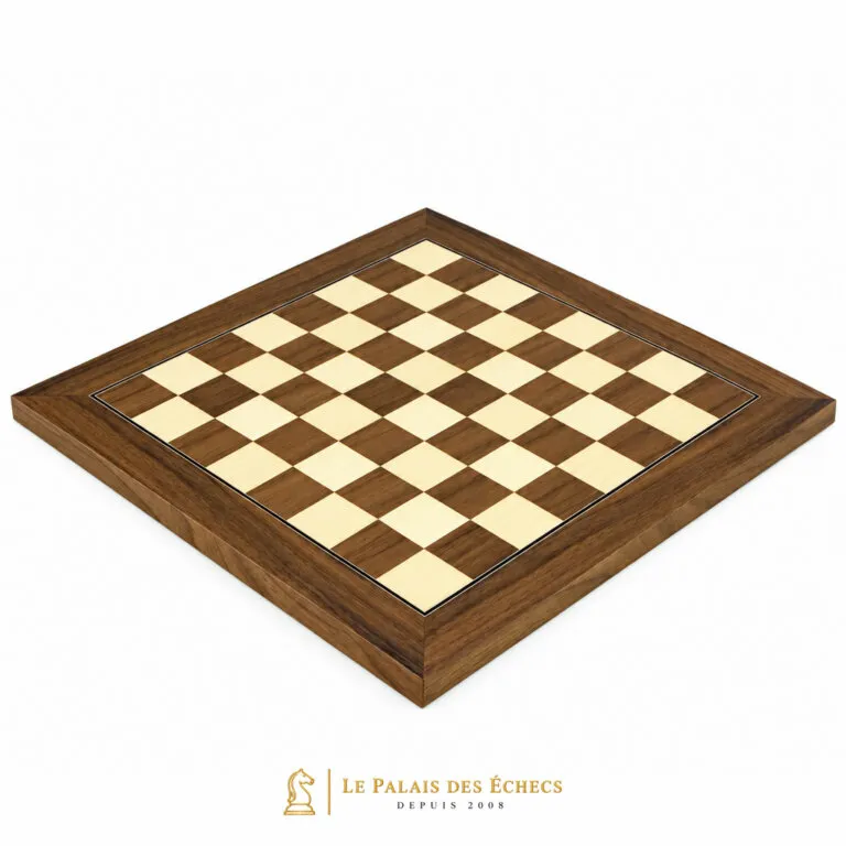 Tablero de ajedrez de lujo de nogal y arce