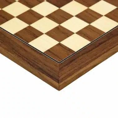 Tablero de ajedrez de lujo de nogal y arce