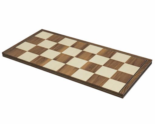 Tablero de ajedrez plegable de madera de nogal y arce