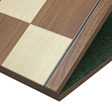 Tablero de ajedrez plegable de madera de nogal y arce
