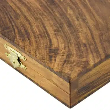 Juego de damas de madera de sheesham y boj