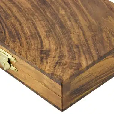 Juego de damas de madera de sheesham y boj