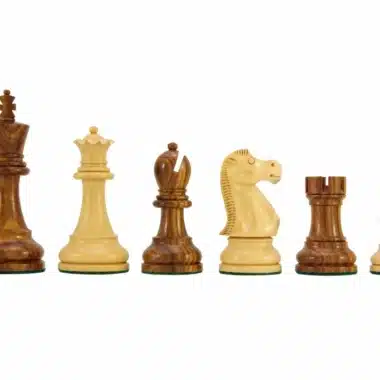 Juego de ajedrez Staunton Jacob Knight de madera de sheesham y boj