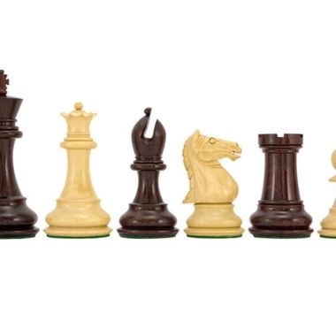 Juego de ajedrez Staunton de madera de boj y palisandro Serie Sentinel