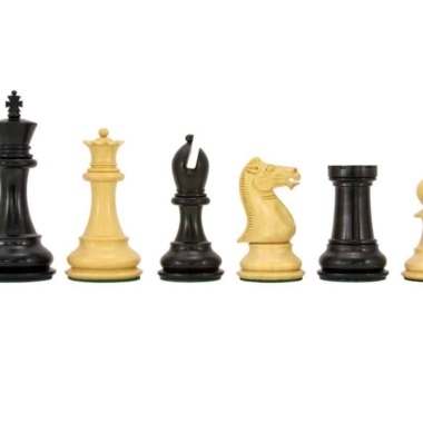 Juego de ajedrez Staunton de madera de boj y ébano Serie Sandringham