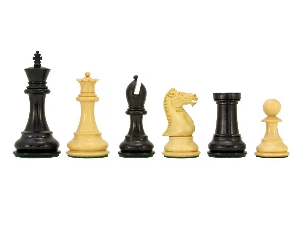 Juego de ajedrez Staunton de madera de boj y ébano Serie Sandringham