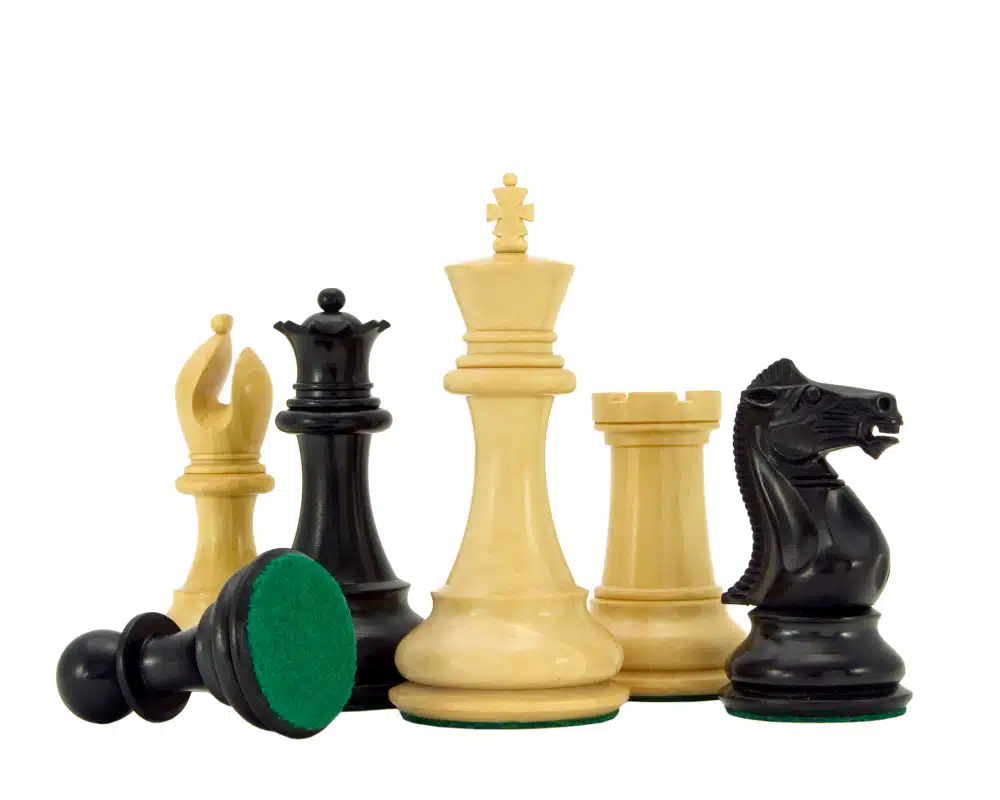 Juego de ajedrez Staunton de madera de boj y ébano Serie Sandringham