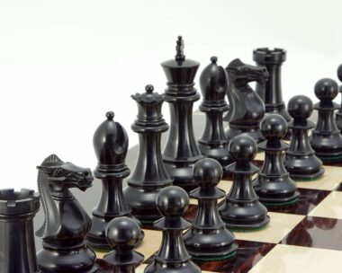 Juego de ajedrez Staunton de madera de boj y ébano Serie Sandringham