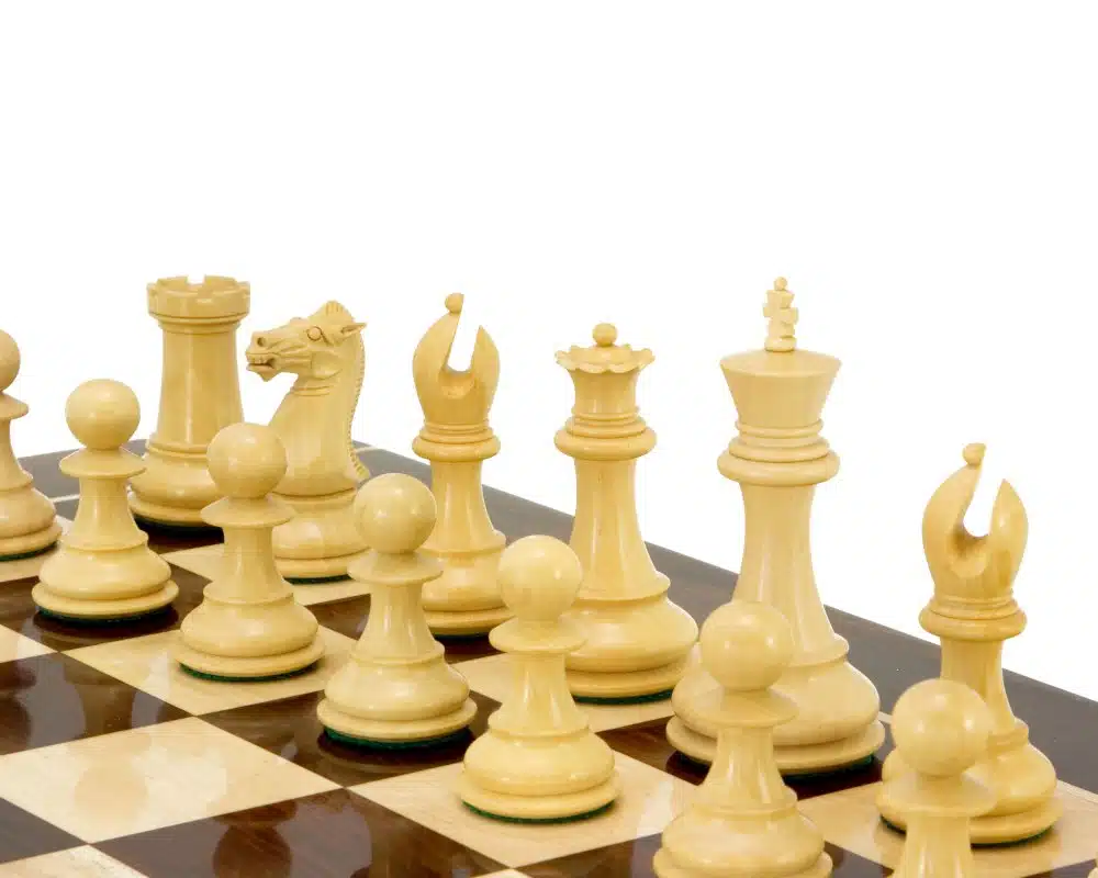 Juego de ajedrez Staunton de madera de boj y ébano Serie Sandringham