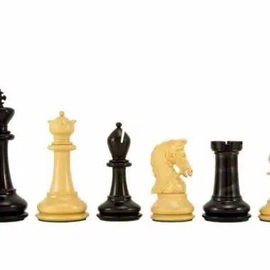 Juego de ajedrez Monarca de lujo de ébano y boj