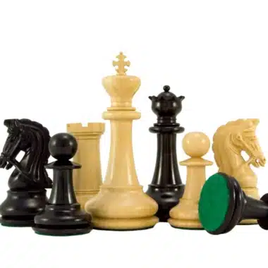 Juego de ajedrez Monarca de lujo de ébano y boj