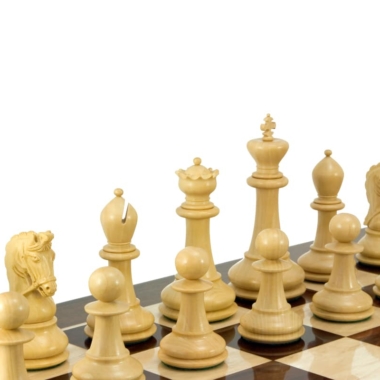 Juego de ajedrez Monarca de lujo de ébano y boj