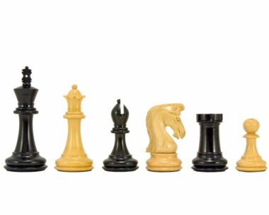 Juego de ajedrez Canterbury Knight Deluxe de ébano y boj