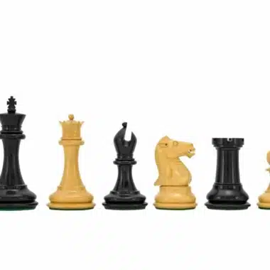 Juego de ajedrez Staunton de madera de boj y madera de boj ebonizada Serie Sovereign