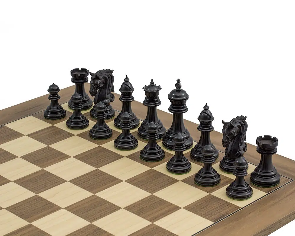 Juego de Ajedrez Kingsgate en Madera de Ébano y Madera de Fresno - Imagen 5