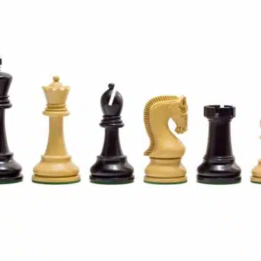 Juego de ajedrez de madera de boj y madera de boj ebonizada Serie Leningrado