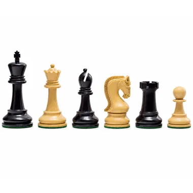 Juego de ajedrez de madera de boj y madera de boj ebonizada Serie Leningrado