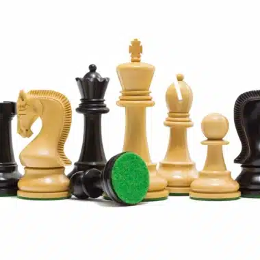 Juego de ajedrez de madera de boj y madera de boj ebonizada Serie Leningrado