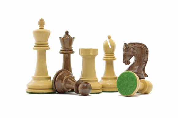 Juego de ajedrez Leningrado de madera de sheesham y acacia