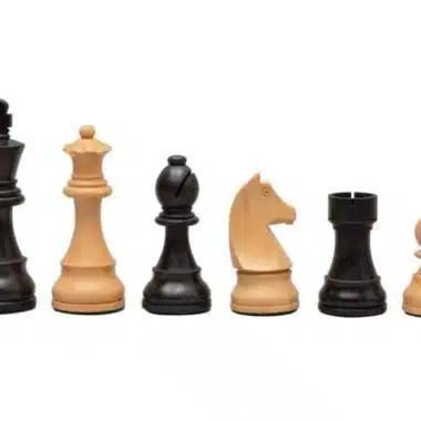 Juego de ajedrez de madera de boj y madera de boj ebonizada