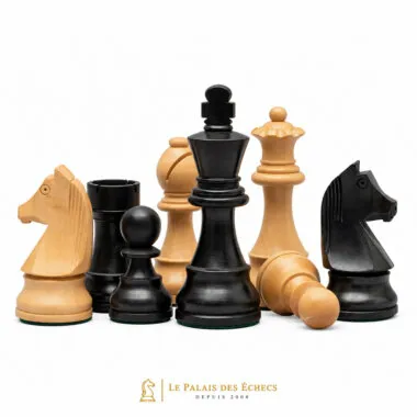 Juego de ajedrez de madera de boj y madera de boj ebonizada