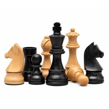 Juego de ajedrez de madera de boj y madera de boj ebonizada