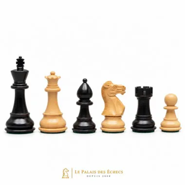Juego de ajedrez Staunton clásico de madera de boj y madera de boj ebonizada