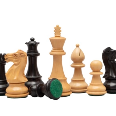 Juego de ajedrez Staunton clásico de madera de boj y madera de boj ebonizada