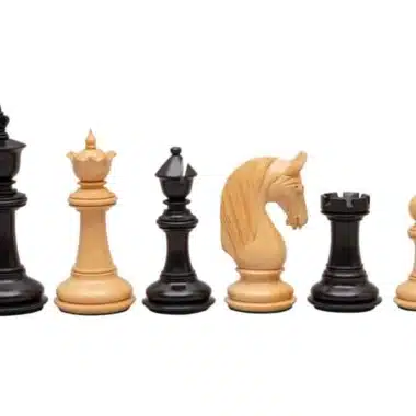 Juego de ajedrez de lujo de ébano y boj Blackburne