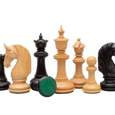 Juego de ajedrez de lujo de ébano y boj Blackburne
