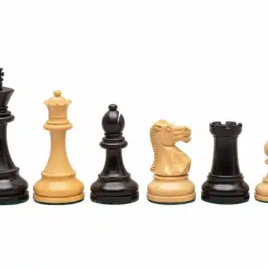 Juego de ajedrez de madera de boj inglesa y ebonizada