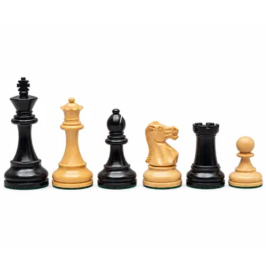 Juego de ajedrez de madera de boj inglesa y ebonizada