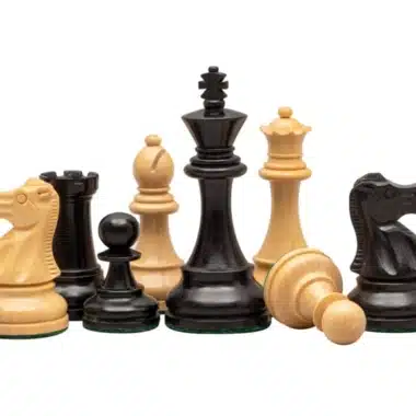 Juego de ajedrez de madera de boj inglesa y ebonizada