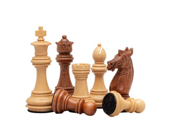 Juego de ajedrez italiano Trapani en madera de acacia y boj