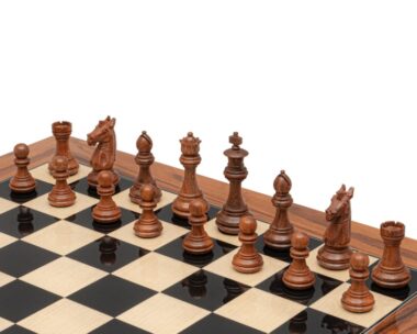 Juego de ajedrez italiano Trapani en madera de acacia y boj