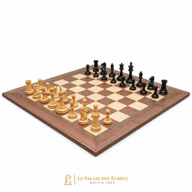 Juego de ajedrez Rochester - Tablero de ajedrez de nogal y arce y piezas de boj y ébano