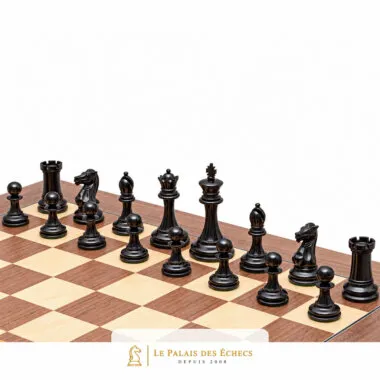 Juego de ajedrez Rochester - Tablero de ajedrez de nogal y arce y piezas de boj y ébano