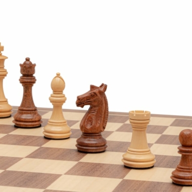 Juego de ajedrez Trapani - Tablero de ajedrez de arce y nogal y piezas de acacia y boj